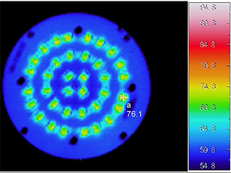 サーモグラフィによる素子温度